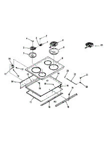 Main Top Section parts for Kenmore Range 911.4548690 (9114548690, 911 4548690) from AppliancePartsPros.com