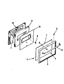 Oven Door Section parts for Kenmore Range 911.4548690 (9114548690, 911 4548690) from AppliancePartsPros.com
