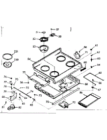Main Top Section, Pan And Ring Kit parts for Kenmore Range 103.9317120 (1039317120, 103 9317120) from AppliancePartsPros.com