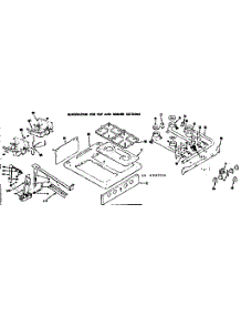 Top And Burner Sections parts for Kenmore Range 119.7027241 (1197027241, 119 7027241) from AppliancePartsPros.com