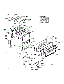 Oven Door Section parts for Kenmore Range 103.9357240 (1039357240, 103 9357240) from AppliancePartsPros.com