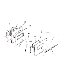 Oven Door Section For Model Number 911.7168710 parts for Kenmore Range 911.7168710 (9117168710, 911 7168710) from AppliancePartsPros.com