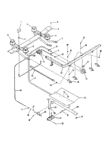 Burner Section parts for Kenmore Range 911.7168710 (9117168710, 911 7168710) from AppliancePartsPros.com