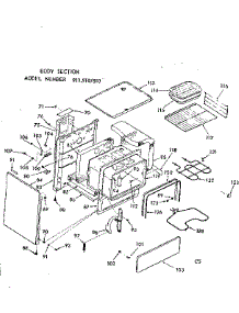 Body Section parts for Kenmore Range 911.9107810 (9119107810, 911 9107810) from AppliancePartsPros.com