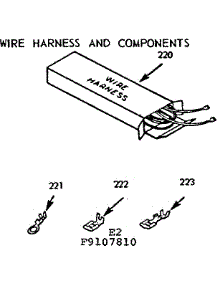 Wire Harness And Components parts for Kenmore Range 911.9107810 (9119107810, 911 9107810) from AppliancePartsPros.com