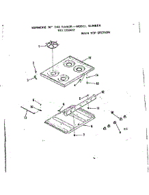 Main Top Section parts for Kenmore Range 911.7258412 (9117258412, 911 7258412) from AppliancePartsPros.com