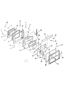 Oven Door Section parts for Kenmore Range 278.4418493 (2784418493, 278 4418493) from AppliancePartsPros.com