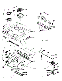 Main Top Section parts for Kenmore Range 103.9857000 (1039857000, 103 9857000) from AppliancePartsPros.com