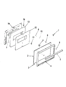 Oven Door Section parts for Kenmore Range 911.7808710 (9117808710, 911 7808710) from AppliancePartsPros.com