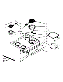 Main Top Section parts for Kenmore Range 103.9466761 (1039466761, 103 9466761) from AppliancePartsPros.com