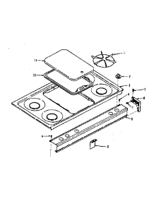 Main Top Section parts for Kenmore Range 119.7478011 (1197478011, 119 7478011) from AppliancePartsPros.com