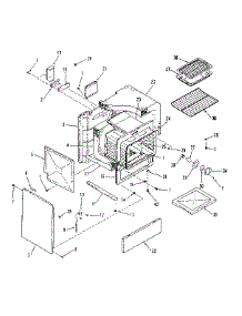 Oven Body Section parts for Kenmore Range 911.7318513 (9117318513, 911 7318513) from AppliancePartsPros.com