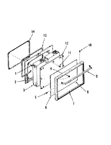 Over Door Section parts for Kenmore Range 911.7318513 (9117318513, 911 7318513) from AppliancePartsPros.com