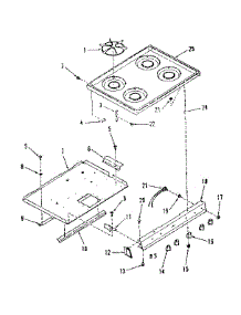 Ain Top Section parts for Kenmore Range 911.7318513 (9117318513, 911 7318513) from AppliancePartsPros.com