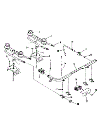 Top Burner Section parts for Kenmore Range 911.7318513 (9117318513, 911 7318513) from AppliancePartsPros.com