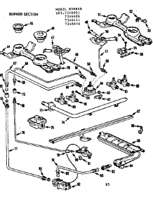 Burner Section parts for Kenmore Range 103.7346641 (1037346641, 103 7346641) from AppliancePartsPros.com