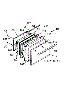 Oven Door Section parts for Kenmore Range 103.7337140 (1037337140, 103 7337140) from AppliancePartsPros.com