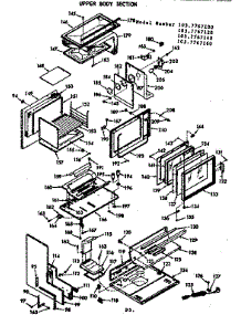 Upper Body Section parts for Kenmore Range 103.7767140 (1037767140, 103 7767140) from AppliancePartsPros.com