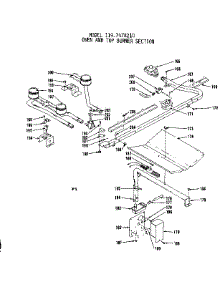 Oven And Top Burner Section parts for Kenmore Range 119.7478210 (1197478210, 119 7478210) from AppliancePartsPros.com