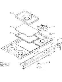 Main Top Section parts for Kenmore Range 119.7478210 (1197478210, 119 7478210) from AppliancePartsPros.com