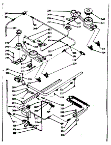 Lower Burner Section parts for Kenmore Range 103.7717000 (1037717000, 103 7717000) from AppliancePartsPros.com