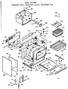 Body Section parts for Kenmore Range 103.6427540 (1036427540, 103 6427540) from AppliancePartsPros.com