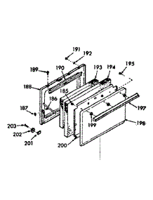 Oven Door Section parts for Kenmore Range 103.9377220 (1039377220, 103 9377220) from AppliancePartsPros.com