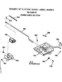 Power Lock Section parts for Kenmore Range 103.9388110 (1039388110, 103 9388110) from AppliancePartsPros.com