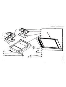 Main Top Section parts for Kenmore Range 103.7717040 (1037717040, 103 7717040) from AppliancePartsPros.com