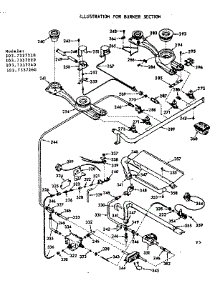Burner Section parts for Kenmore Range 103.7337240 (1037337240, 103 7337240) from AppliancePartsPros.com