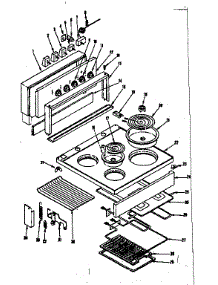 Main Top Section parts for Kenmore Range 119.9236701 (1199236701, 119 9236701) from AppliancePartsPros.com