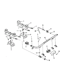 Parts List For Top Burner Section parts for Kenmore Range 911.7398611 (9117398611, 911 7398611) from AppliancePartsPros.com