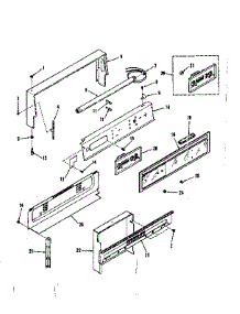 Illustration For Backguard Section parts for Kenmore Range 911.7398611 (9117398611, 911 7398611) from AppliancePartsPros.com