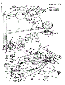 Burner Section parts for Kenmore Range 103.7844004 (1037844004, 103 7844004) from AppliancePartsPros.com