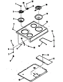 Main Top Section parts for Kenmore Range 911.9878310 (9119878310, 911 9878310) from AppliancePartsPros.com
