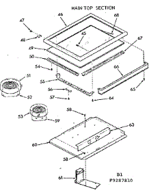 Main Top Section parts for Kenmore Range 911.9287810 (9119287810, 911 9287810) from AppliancePartsPros.com
