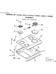 Main Top Section parts for Kenmore Range 103.9858012 (1039858012, 103 9858012) from AppliancePartsPros.com