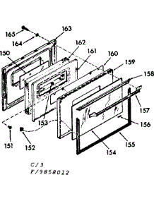 Oven Door-Lower Body parts for Kenmore Range 103.9858012 (1039858012, 103 9858012) from AppliancePartsPros.com