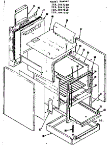 Body Section parts for Kenmore Range 119.7047220 (1197047220, 119 7047220) from AppliancePartsPros.com