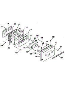 Oven Door parts for Kenmore Range 911.3654190 (9113654190, 911 3654190) from AppliancePartsPros.com