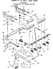Burner Section parts for Kenmore Range 911.7268012 (9117268012, 911 7268012) from AppliancePartsPros.com
