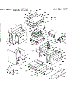 Lower Body Section parts for Kenmore Range 103.9747443 (1039747443, 103 9747443) from AppliancePartsPros.com