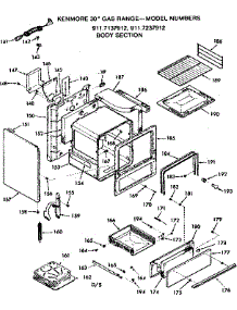 Body Section parts for Kenmore Range 911.7137912 (9117137912, 911 7137912) from AppliancePartsPros.com