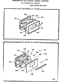 Oven Door Section parts for Kenmore Range 911.7137912 (9117137912, 911 7137912) from AppliancePartsPros.com