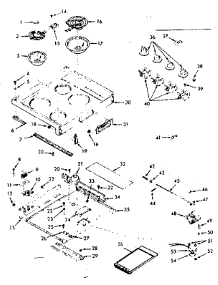 Main Top Section parts for Kenmore Range 103.9857001 (1039857001, 103 9857001) from AppliancePartsPros.com