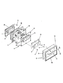 Oven Door Section parts for Kenmore Range 911.4688610 (9114688610, 911 4688610) from AppliancePartsPros.com