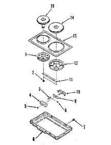 Electric Hob Element Module Kit 4998530 & 4998630 parts for Kenmore Range 911.4688610 (9114688610, 911 4688610) from AppliancePartsPros.com