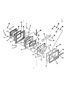 Oven Door Section parts for Kenmore Range 278.4088890 (2784088890, 278 4088890) from AppliancePartsPros.com