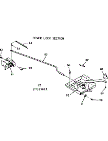 Power Lock Section parts for Kenmore Range 103.7387811 (1037387811, 103 7387811) from AppliancePartsPros.com