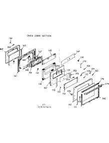 Oven Door Section parts for Kenmore Range 103.9367610 (1039367610, 103 9367610) from AppliancePartsPros.com